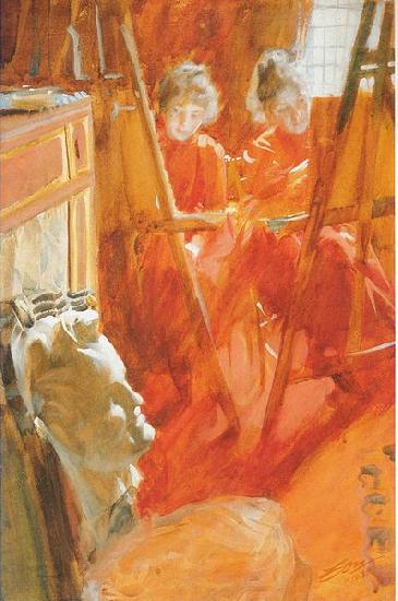 Anders Zorn Les demoiselles Schwartz oil painting image